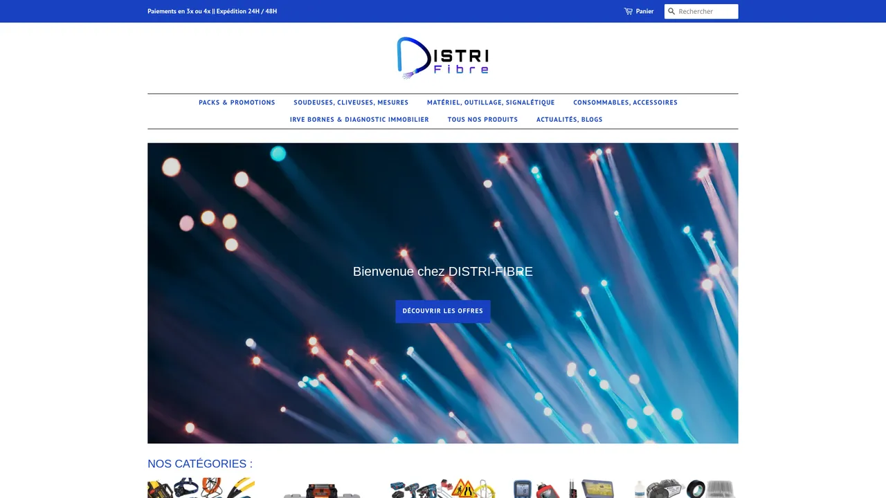 Aperçu du site DISTRI-FIBRE