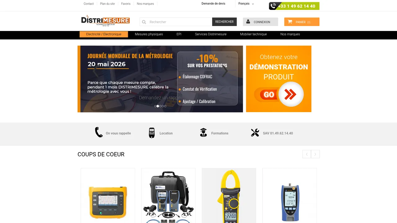 Aperçu du site Distrimesure