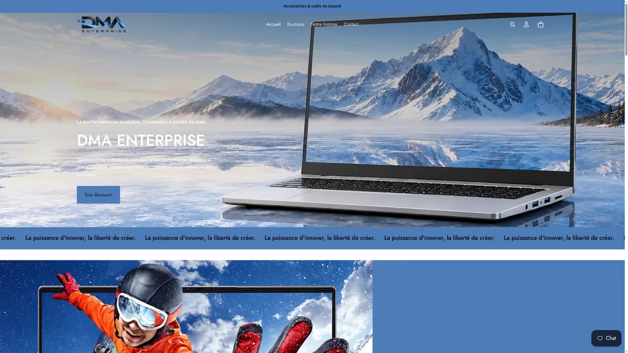Screenshot de dma-enterprise.fr