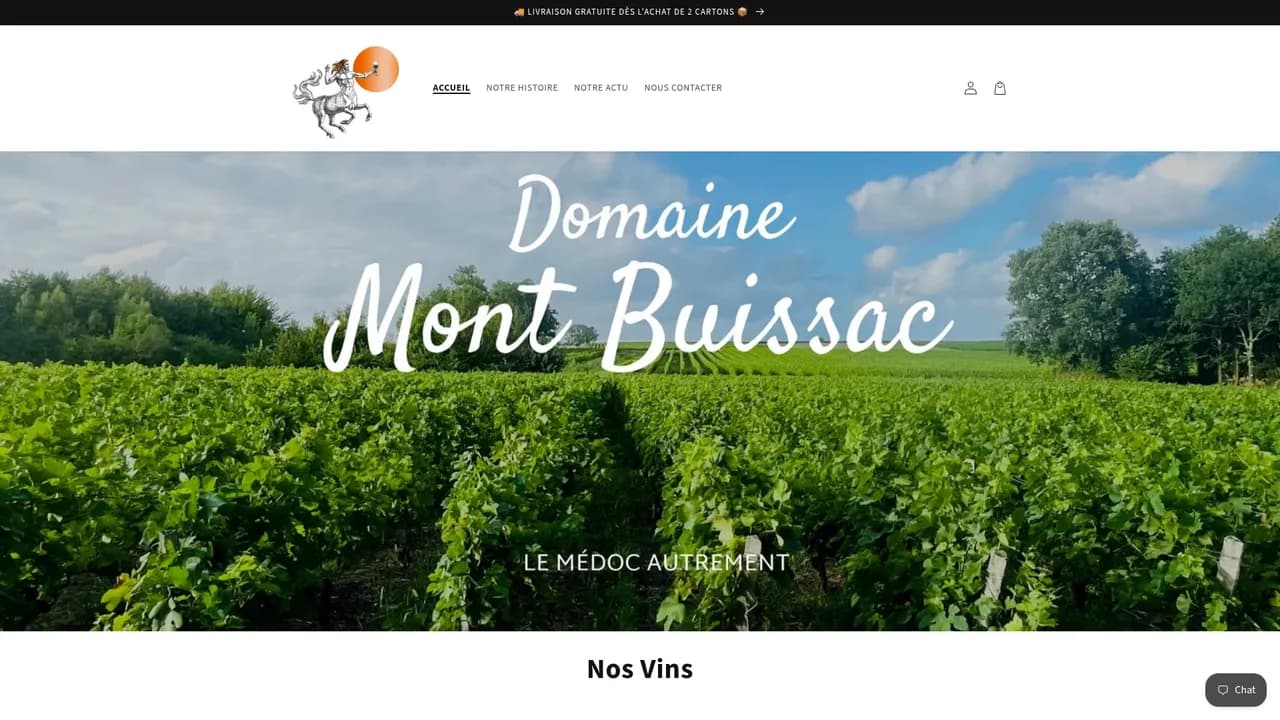 Aperçu du site Domaine Mont Buissac