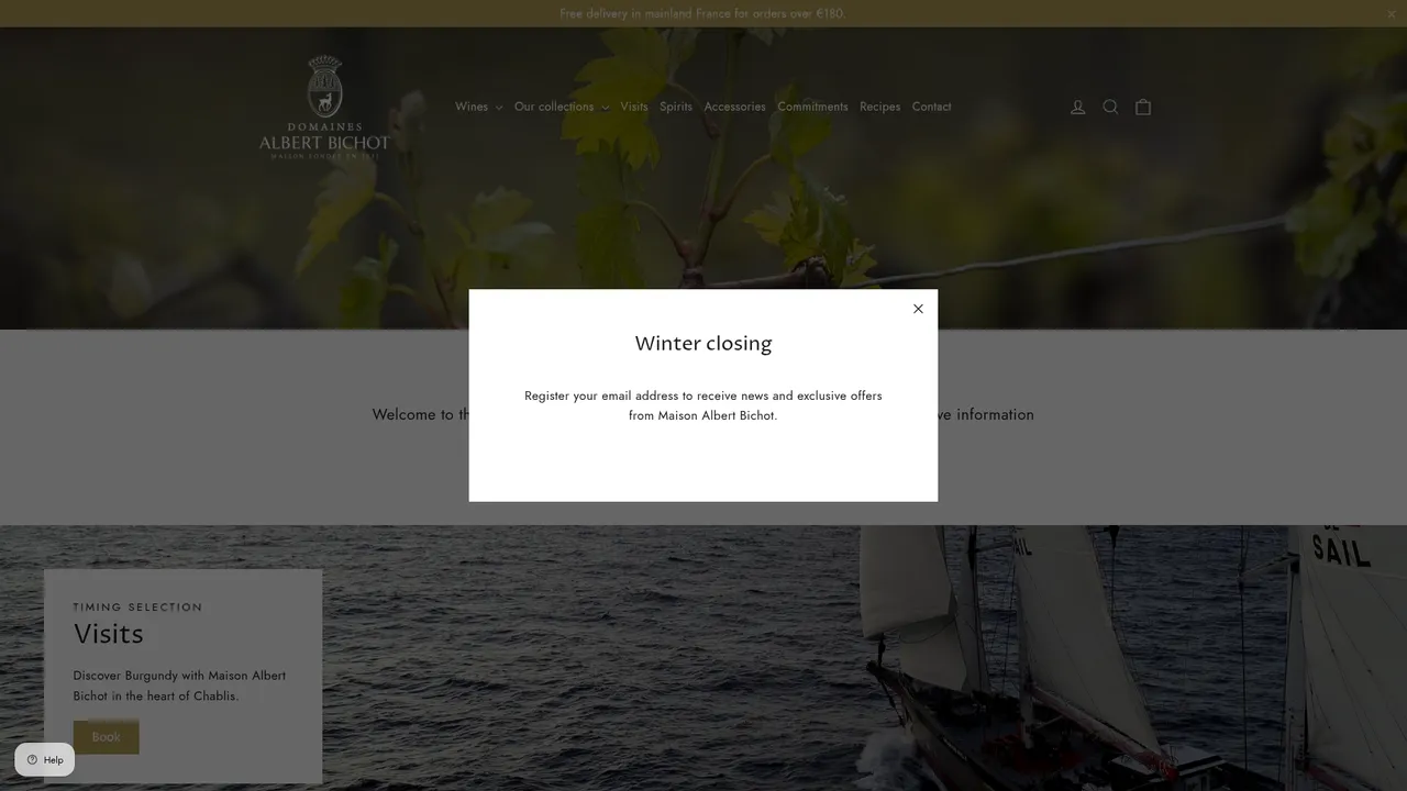 Screenshot de Domaines Albert Bichot