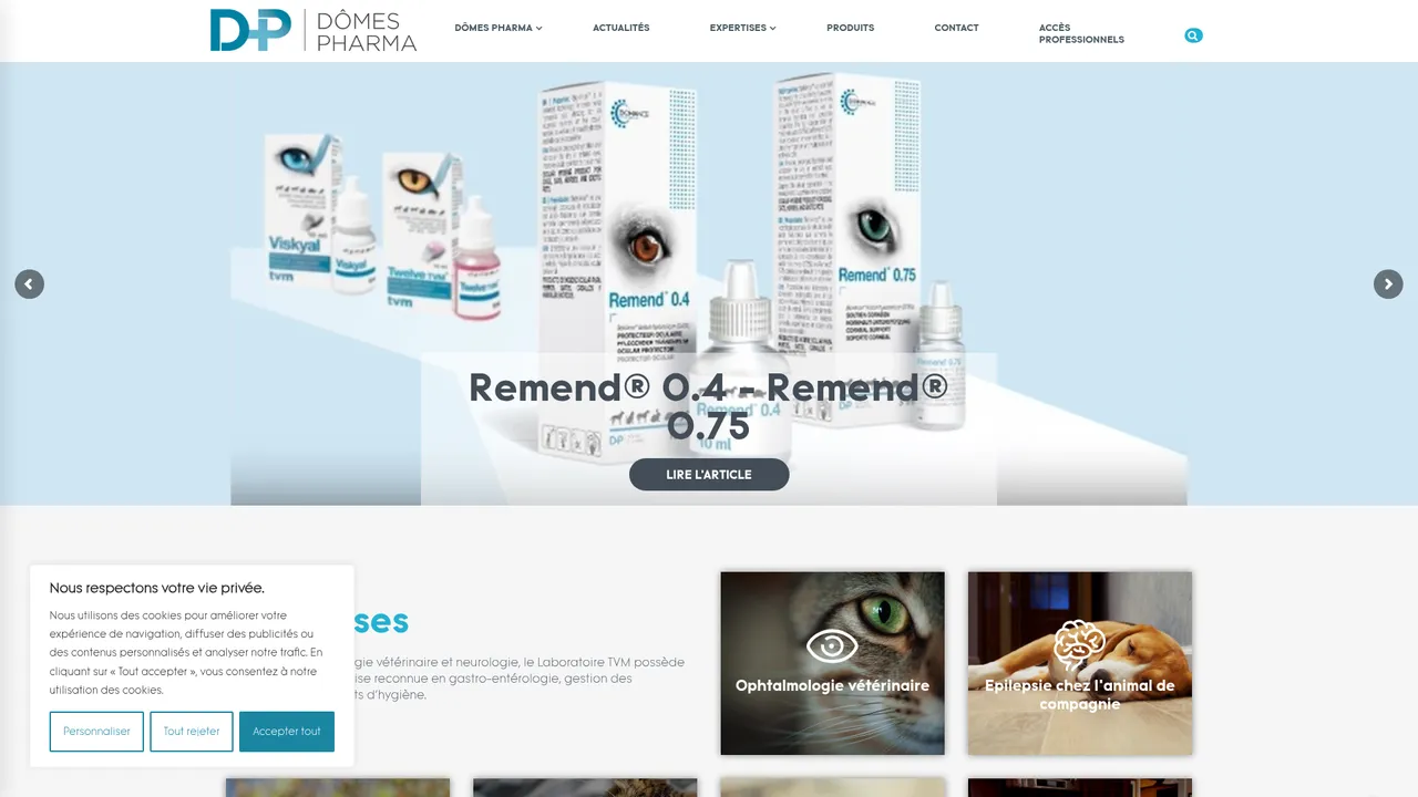 Screenshot de Domes Pharma France