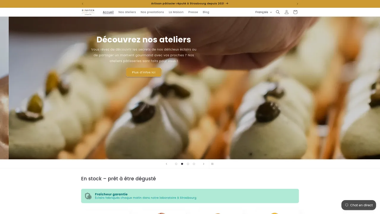 Screenshot de donatien-maitre-eclair.fr