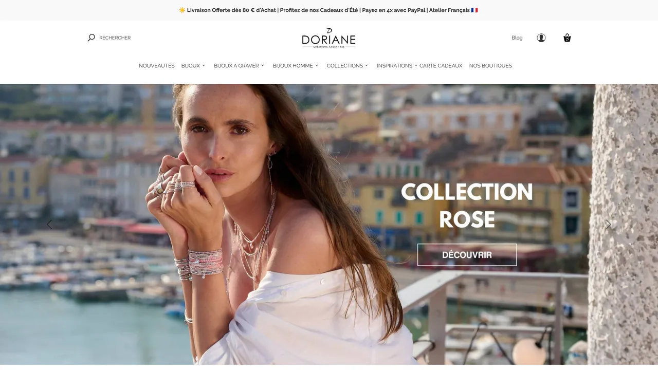 Screenshot de doriane-bijoux, créations en Argent 925