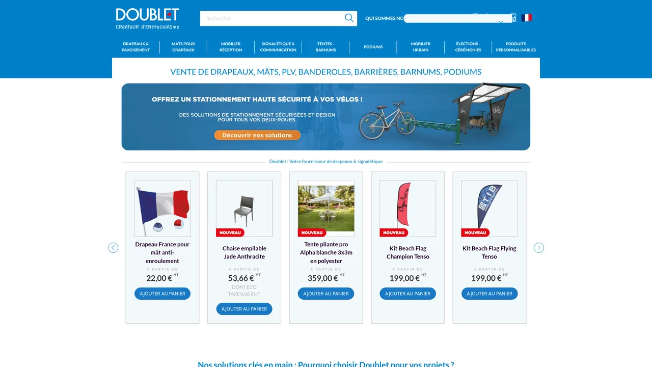 Aperçu du site DOUBLET