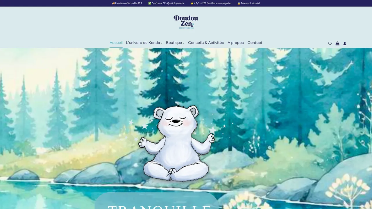 Aperçu du site Doudou Zen