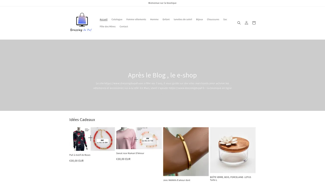 Aperçu du site dressingdupaf