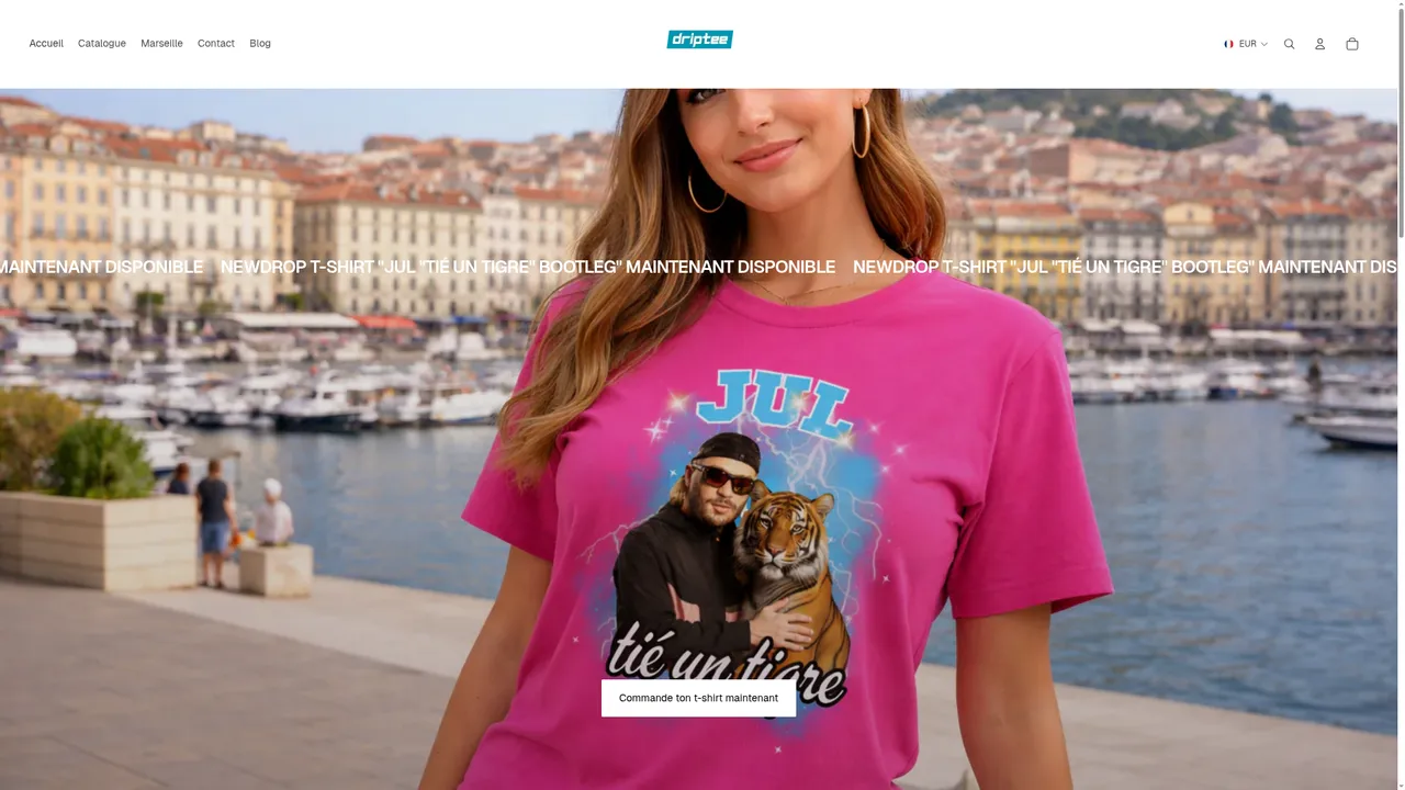 Screenshot de DripTee.fr