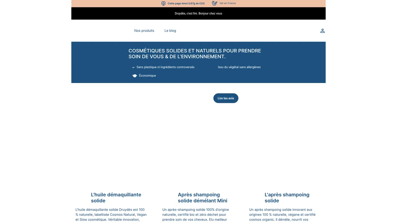 Aperçu du site Druydès