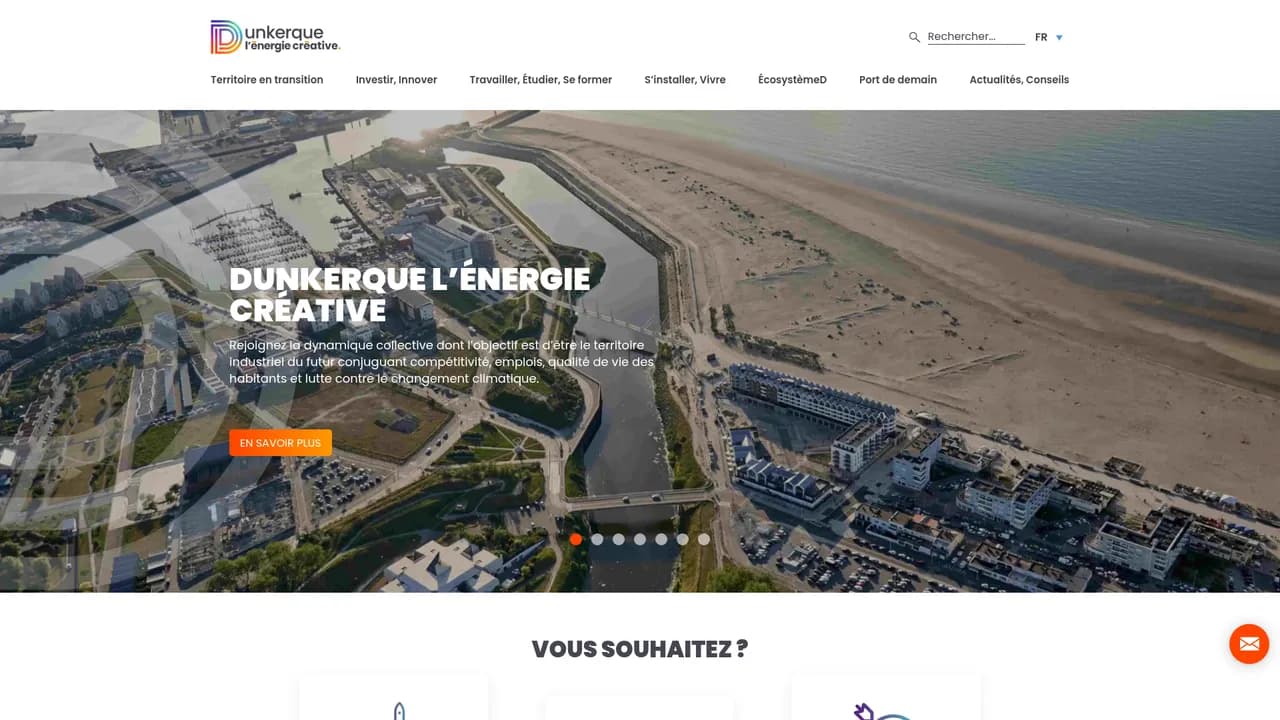Aperçu du site Dunkerque Promotion