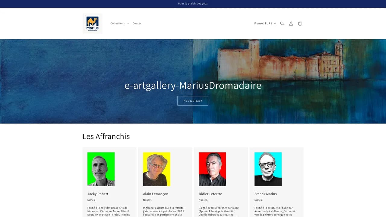 Screenshot de e-artgallery-MariusDromadaire
