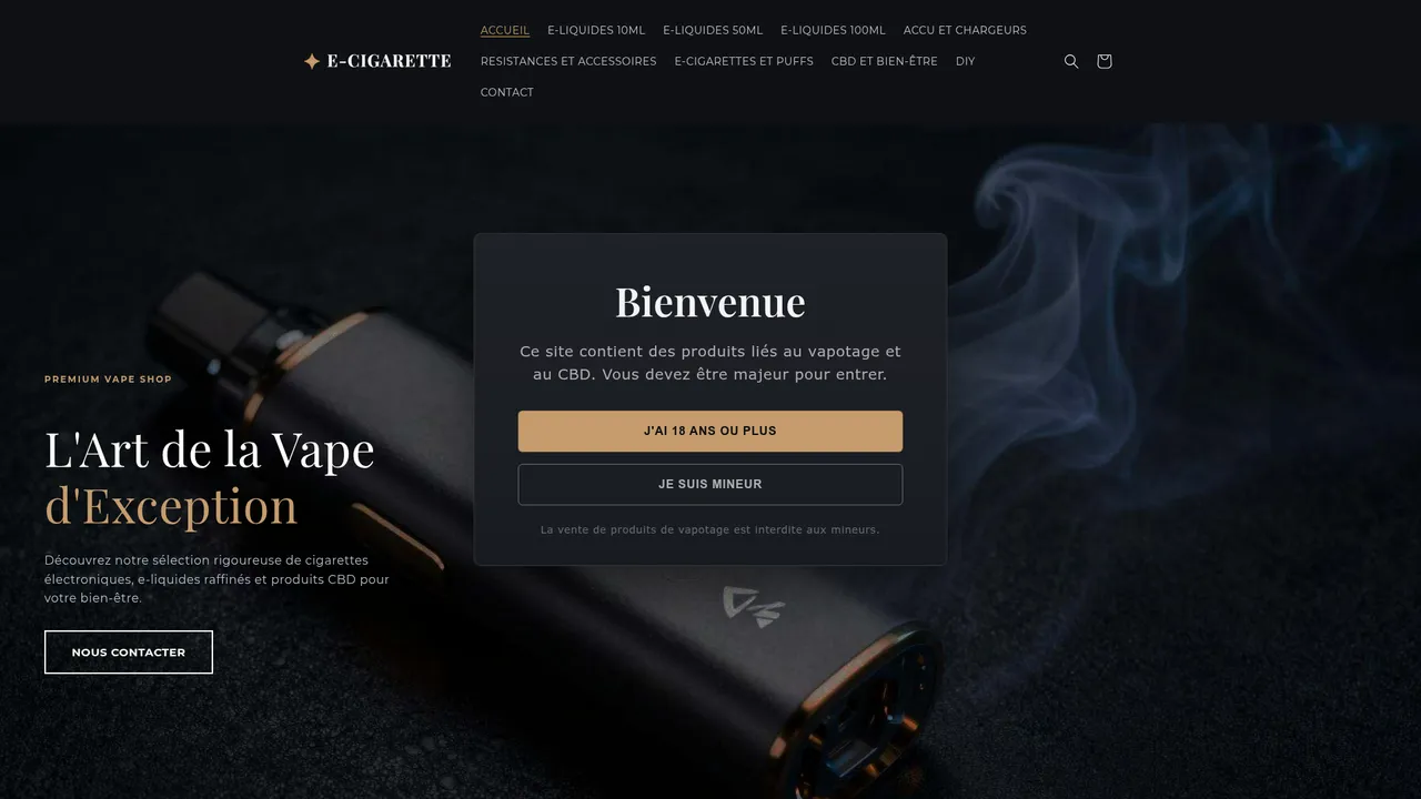 Screenshot de E-ciga-shop