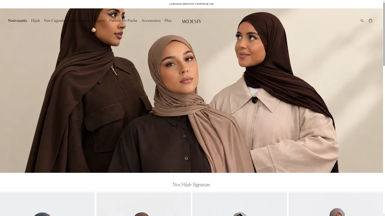Screenshot de e-modesty.com
