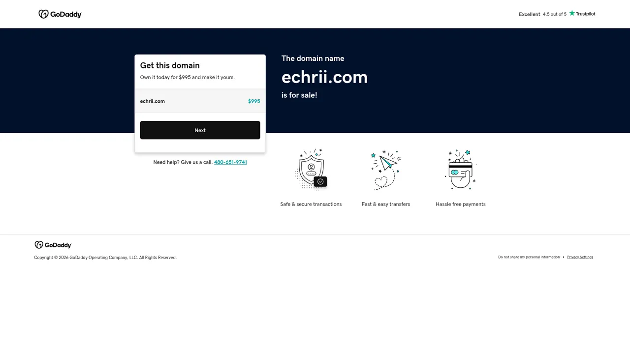 Aperçu du site echrii