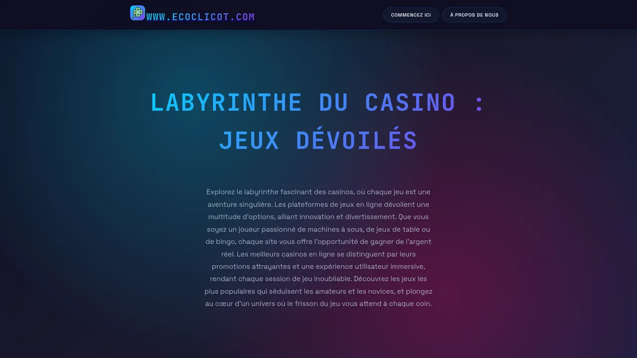 Aperçu du site Ecoclicot