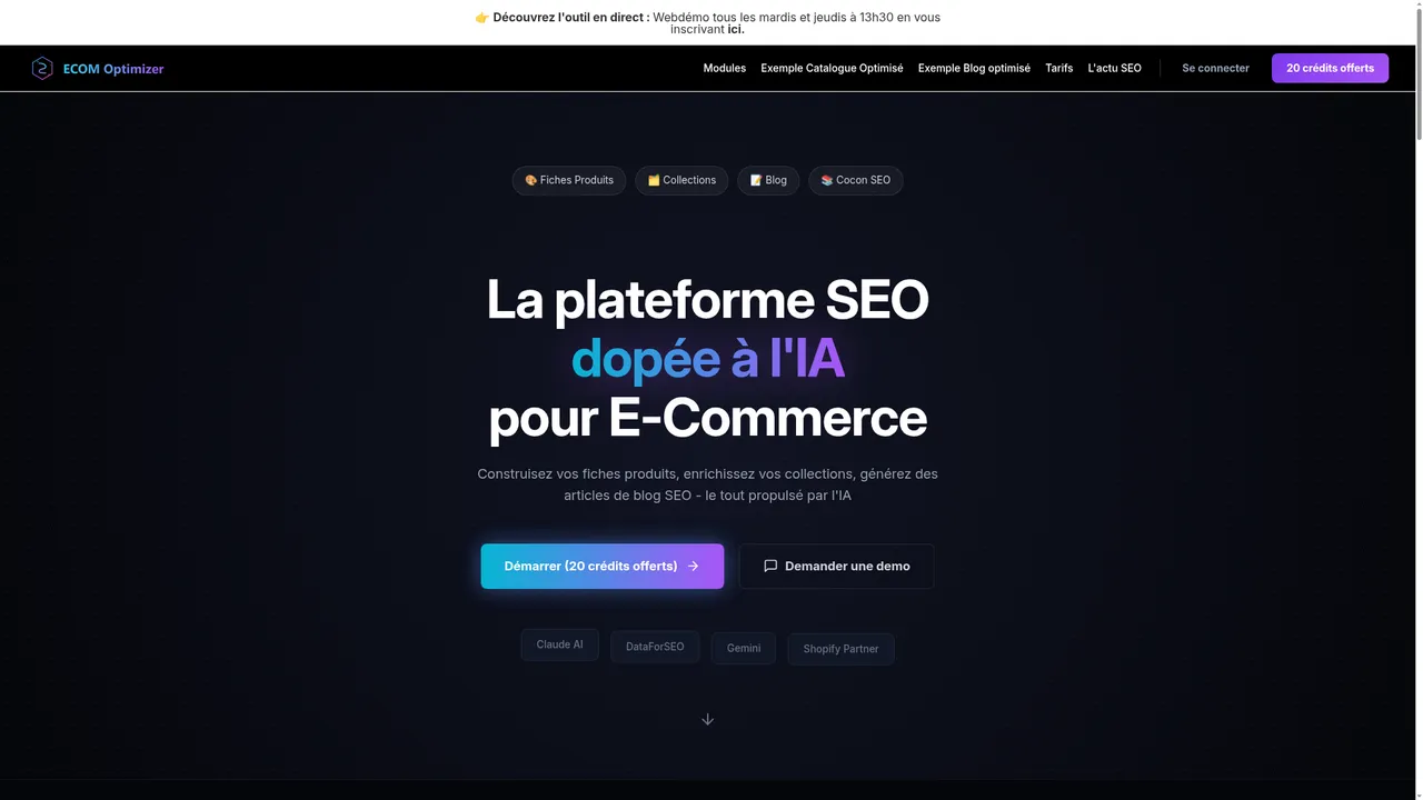 Screenshot de Ecom Optimizer