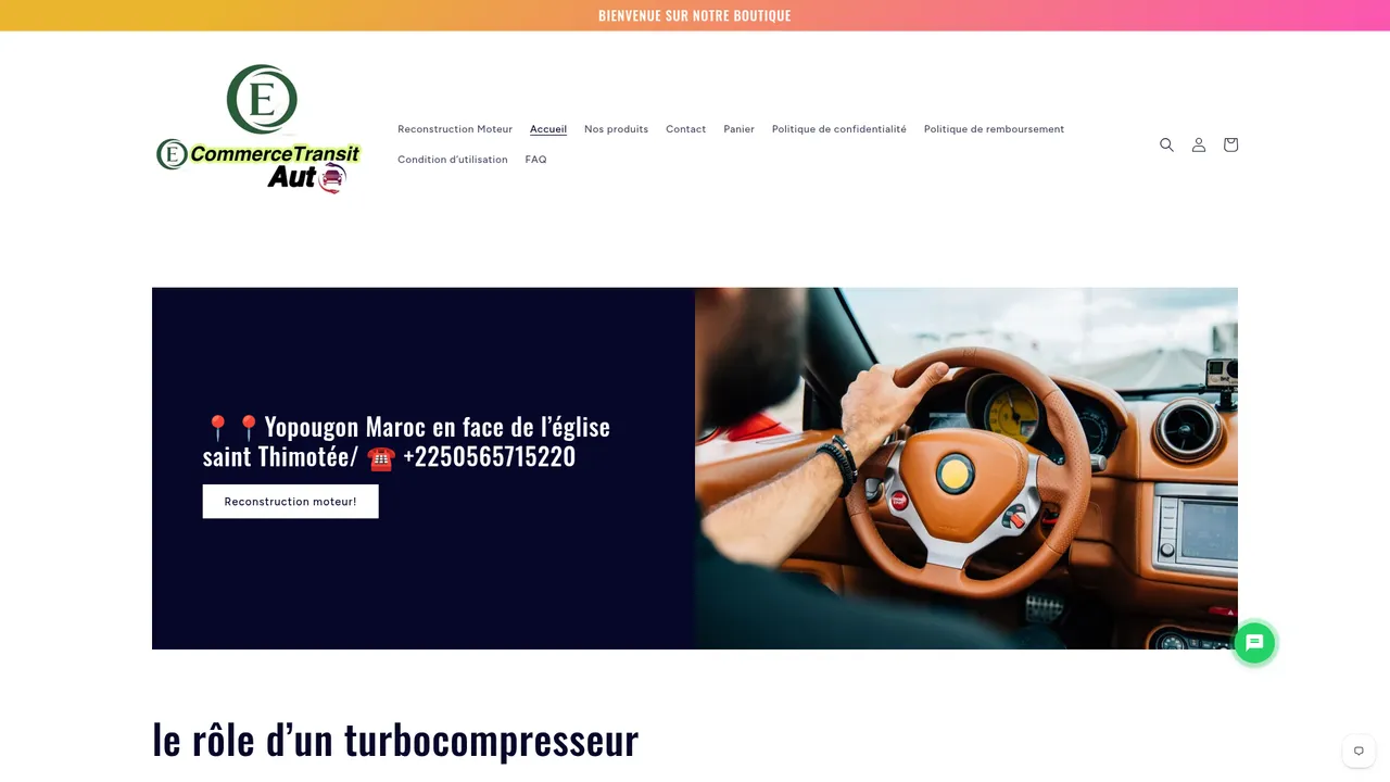 Screenshot de Ecommercetransit-auto