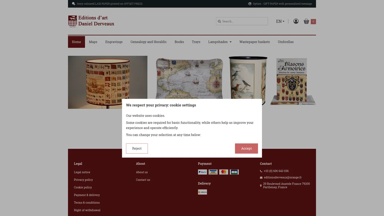 Screenshot de Editions d’Art Derveaux