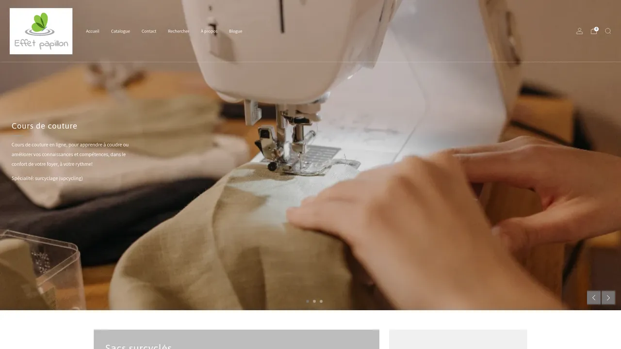 Aperçu du site effetpapillonboutique.com