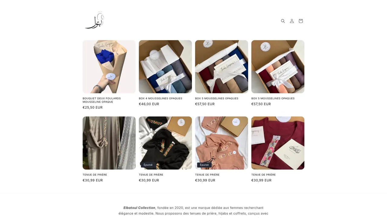 Aperçu du site Elbatoul collection