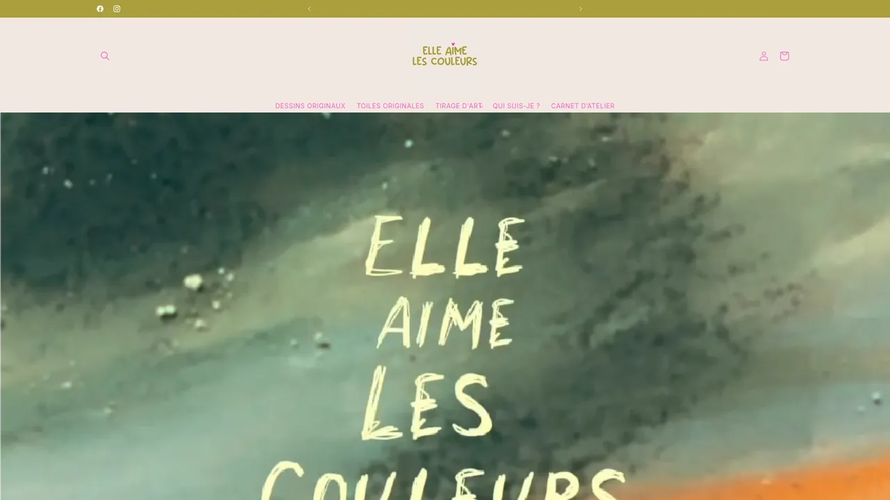 Aperçu du site Elle aime les couleurs