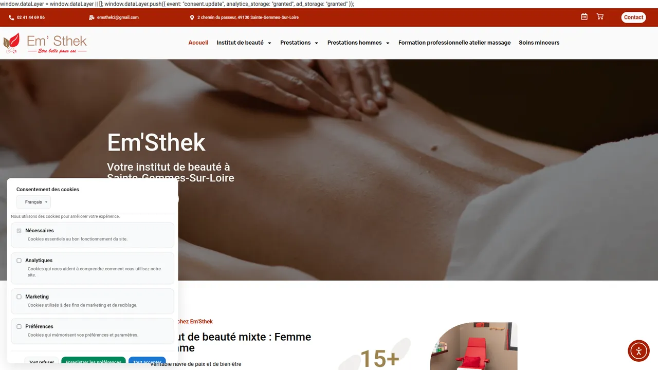 Aperçu du site Em ' sthek