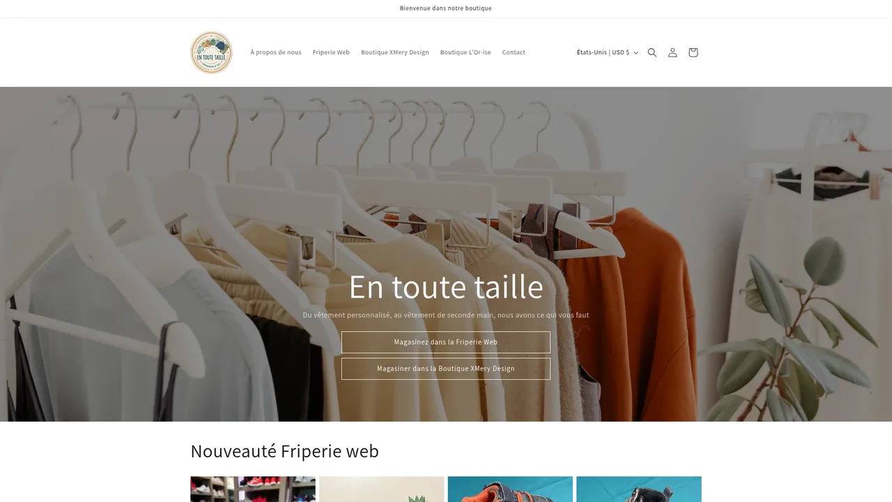 Aperçu du site En toute taille