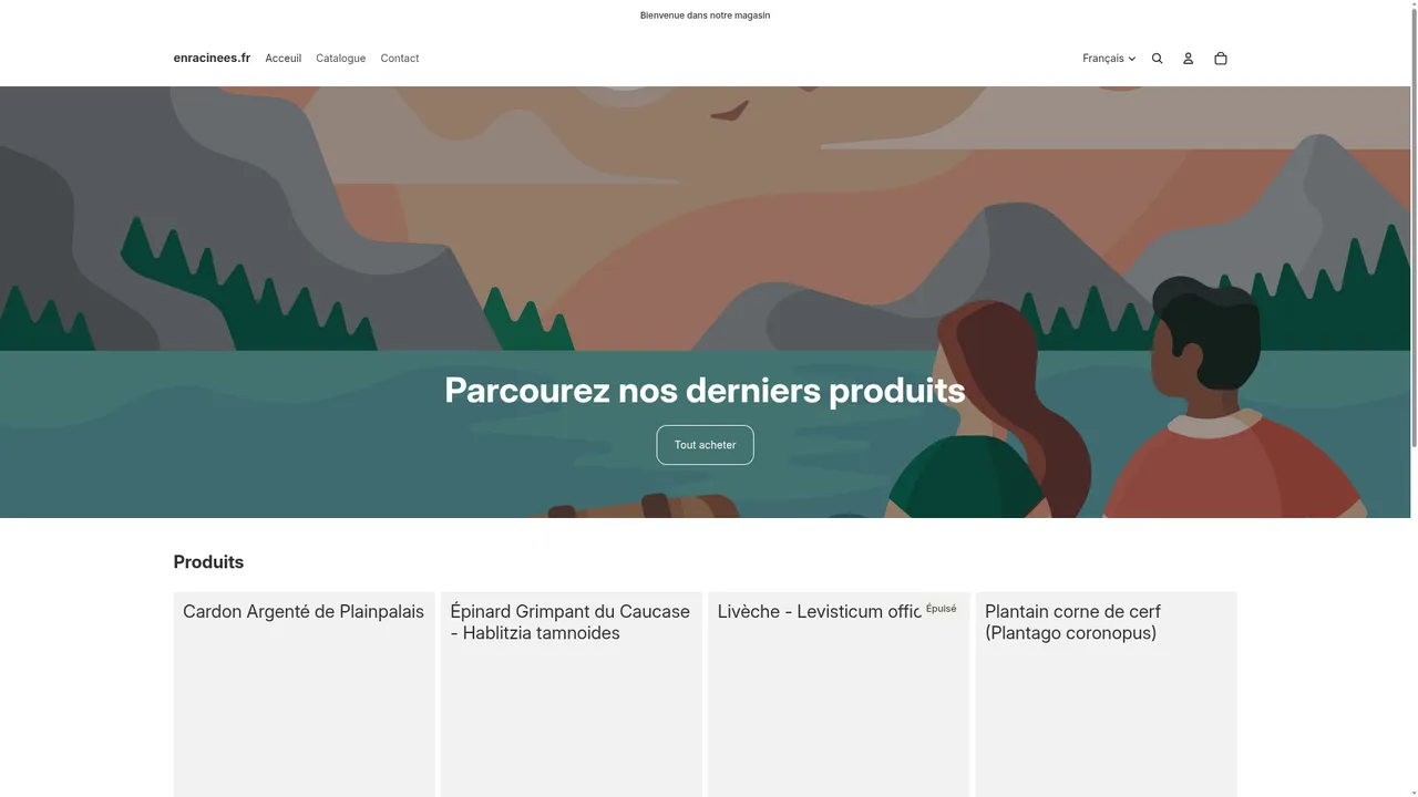 Screenshot de enracinees.fr