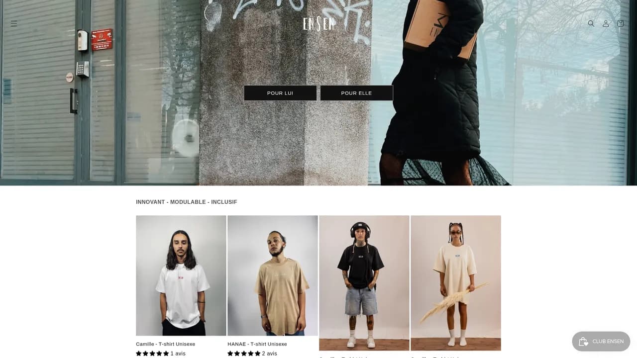 Screenshot de ensen-inclusive-clothing.com