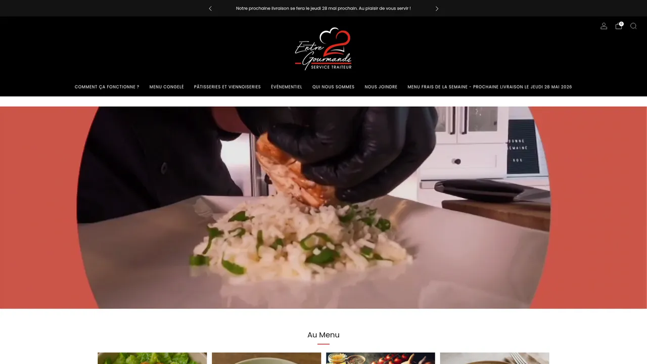 Aperçu du site Entre 2 Gourmands