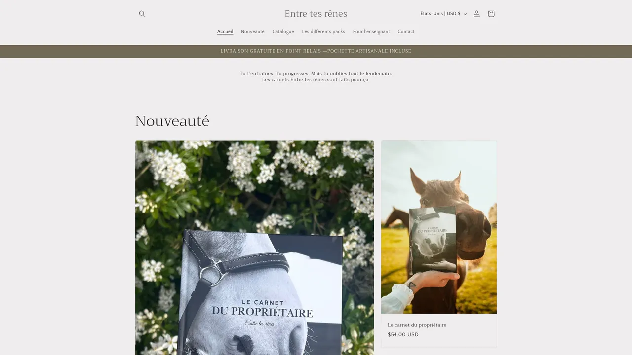 Screenshot de entretesrenes.com