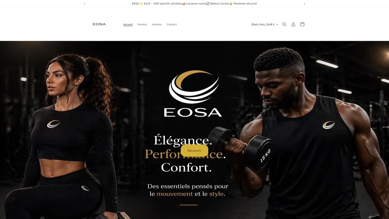 Aperçu du site EOSA