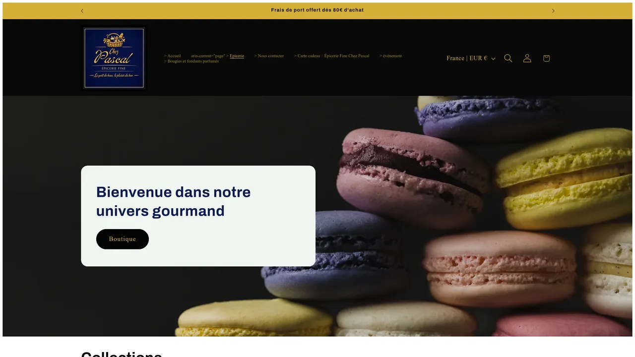 Screenshot de epiceriefinechezpascal.com