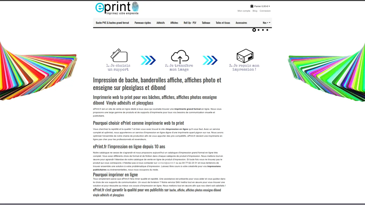 Aperçu du site www.eprint.fr