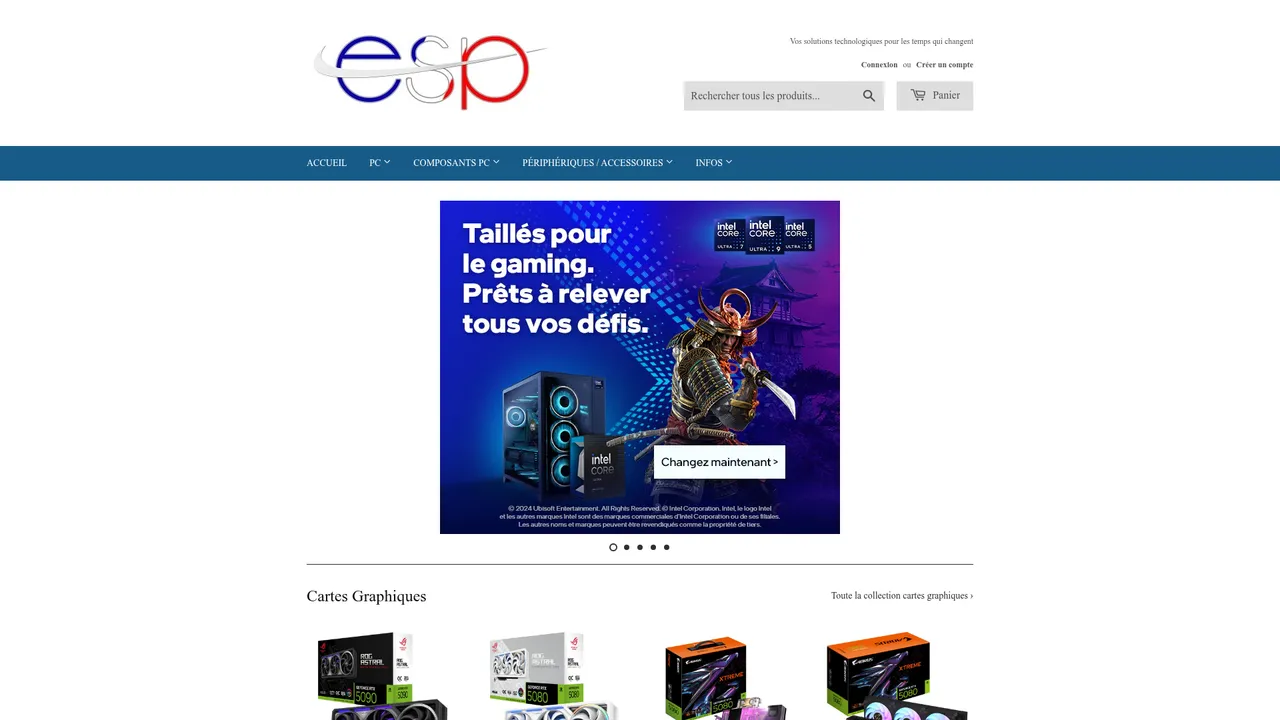 Aperçu du site ESP-Tech