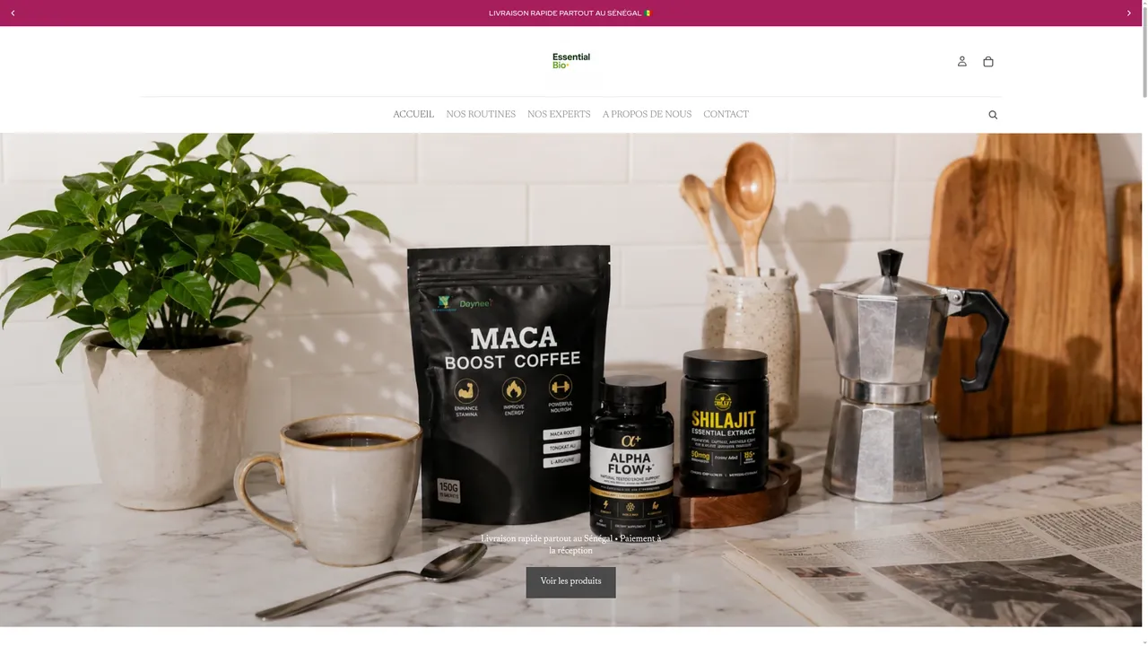 Aperçu du site Essential-Bio