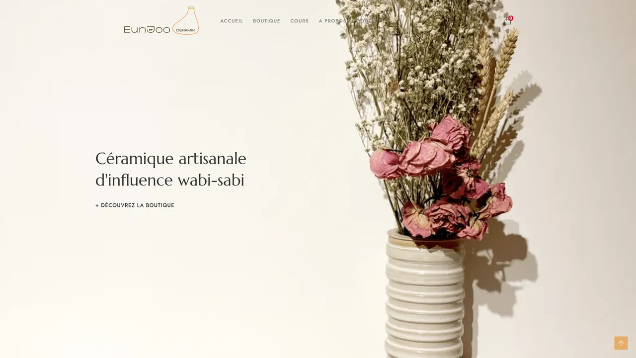 Screenshot de eunjooceramik.com