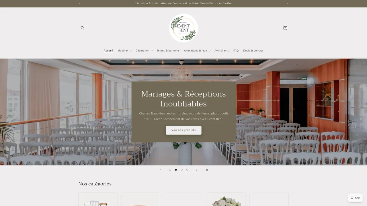 Screenshot de eventrent28.fr