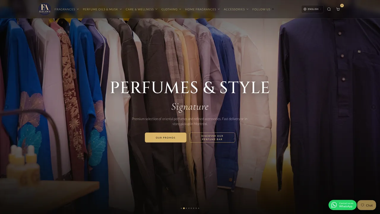 Aperçu du site Fa Elegance Fashion