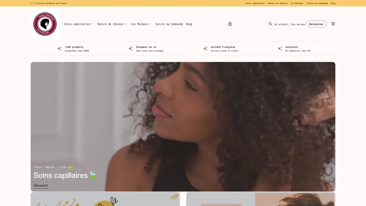 Screenshot de FA&MA COSMETIQUE