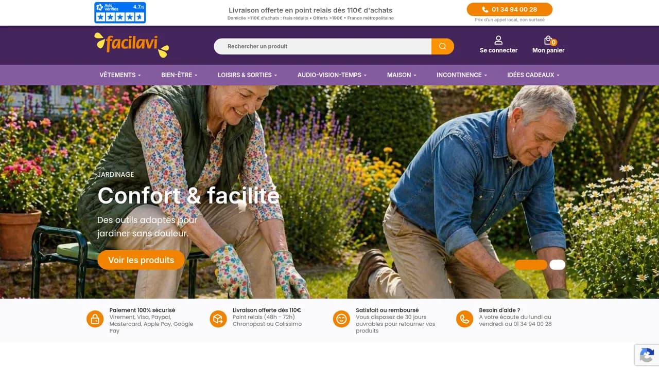 Aperçu du site Facilavi