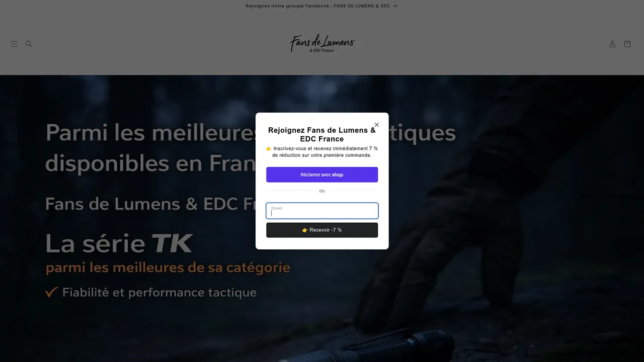 Aperçu du site Fans de Lumens & EDC France