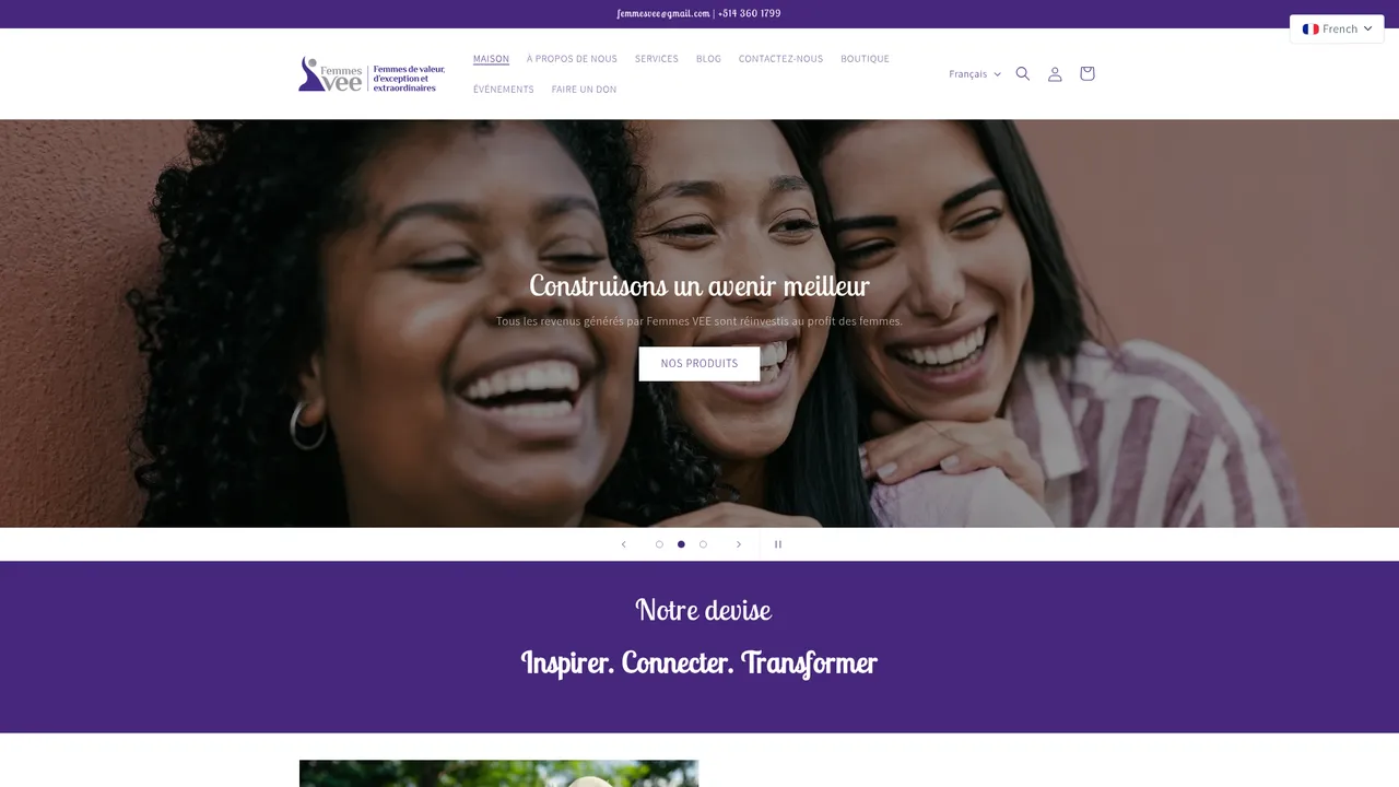 Aperçu du site Femmes Vee
