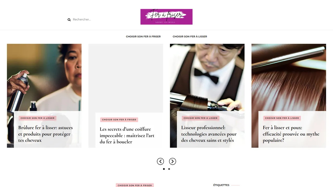 Aperçu du site Fer à Friser