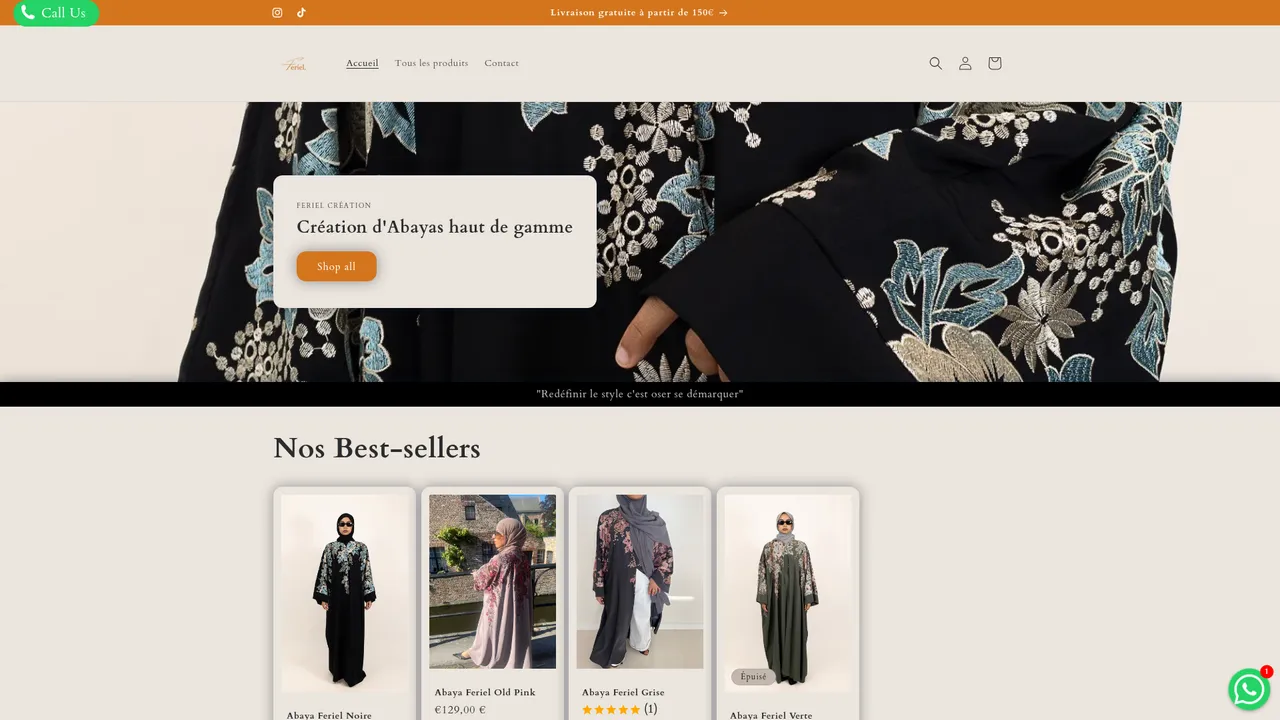 Screenshot de Feriel Création