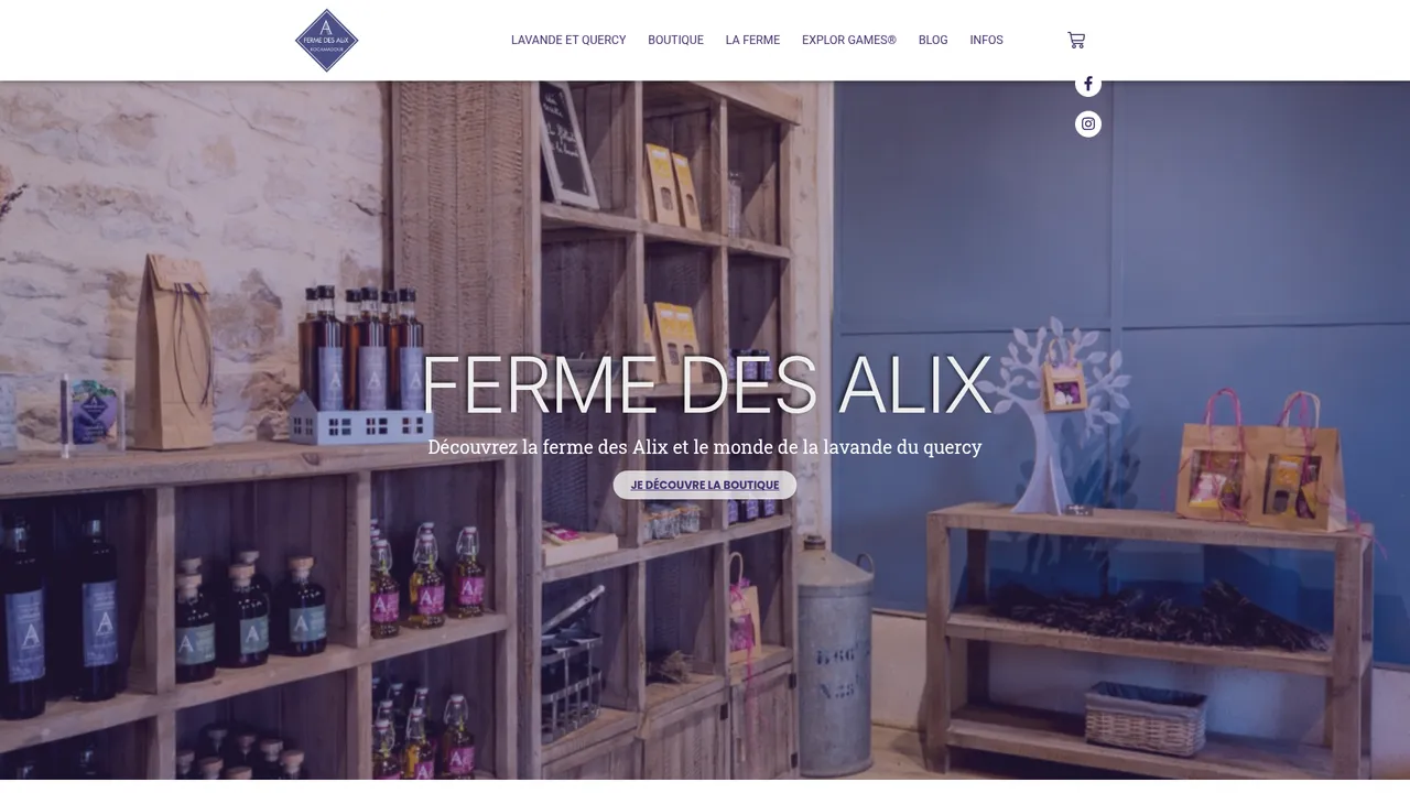 Aperçu du site Ferme des Alix