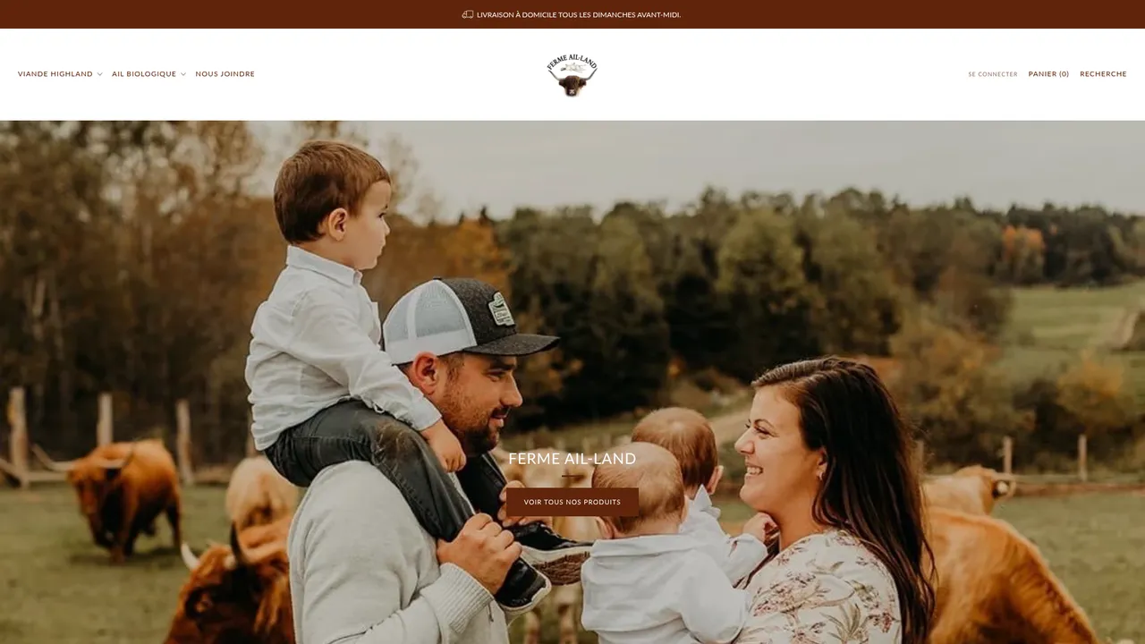 Screenshot de fermeail-land.com