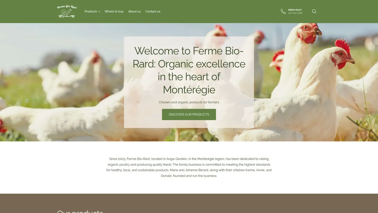 Screenshot de fermebiorard.com
