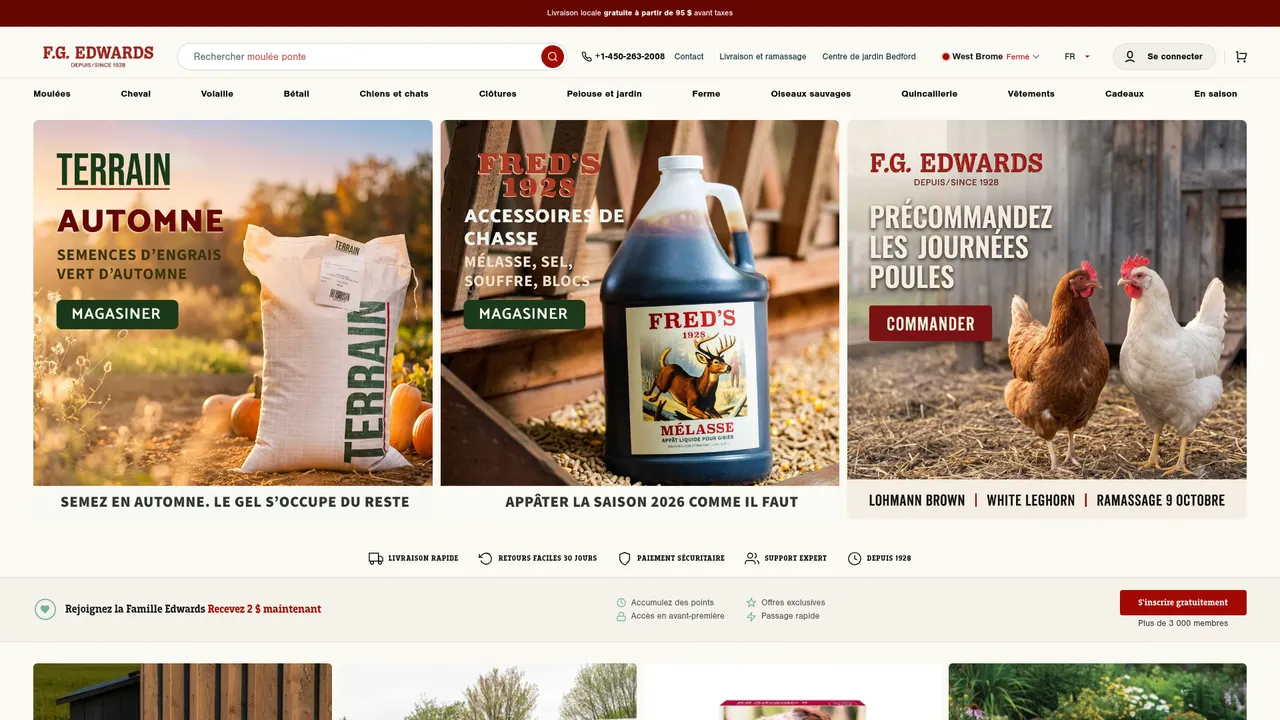 Aperçu du site FG EDWARDS
