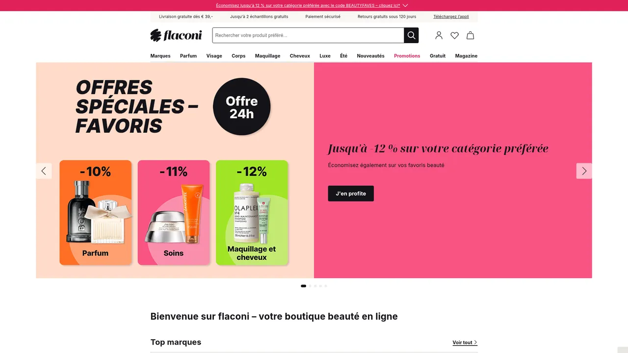 Screenshot de Flaconi